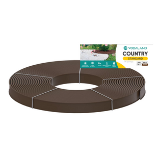 Бордюр садовий пластиковий Country Standard H100 коричневий 200 м 82952-200-BN фото