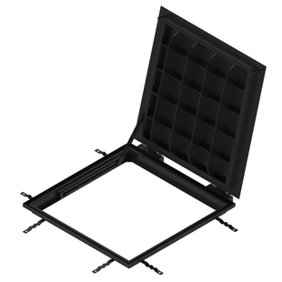 Люк технологічний відкидний сталевий фарбований чорний Pro 800x800 Plate B125 936228-BK фото